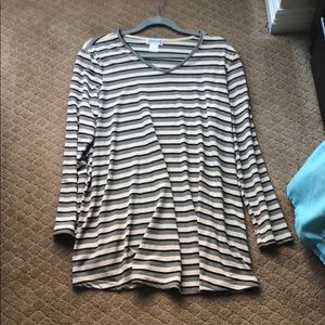 long sleeve striped top